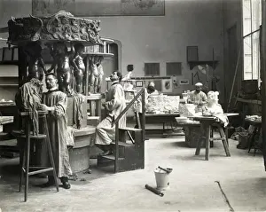 Secessionist: Josef Engelhart and Joe Plenik (left) in the studio