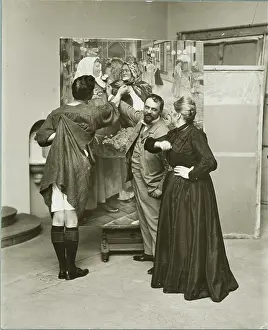 Secessionist: Josef Engelhart posing in front of the not yet completed