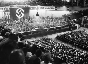 Wollen: Josef Goebbels speaks at a convention in Berlin, 1933