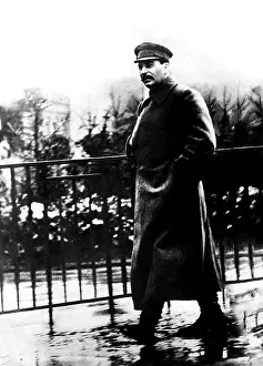 Strolls: Josef Stalin strolls through Red Square, ?