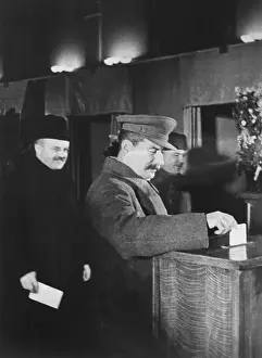 1363: Josef Stalin, voting at an election for members