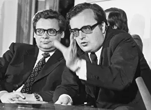 Taus: Josef Taus and Erhard Busekat a press conference