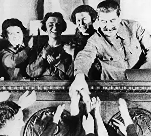 Stalinism: Josef W. Stalin at a conference of the Young