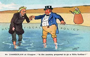 Pensions: Joseph Chamberlain leading John Bull deeper