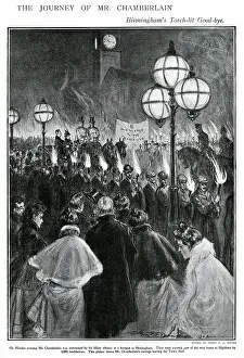 May19: Joseph Chamberlain torch-lit goodbye 1902