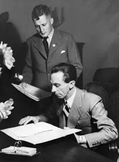 Workroom: Joseph Goebbels in his bureau, 1937