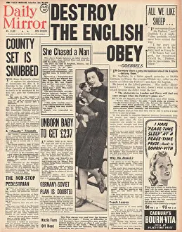 Joseph Goebbels calls for the British to be destroyed