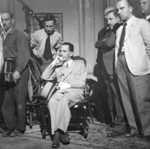 Antisemitic: Joseph Goebbels at film shoot
