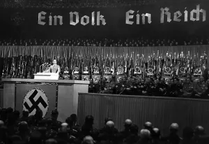 Deutschlandhalle: Joseph Goebbels at the general call for the Reichstag el