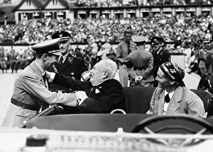 Rohmer: Joseph Goebbels greets General Rohmer, 1935