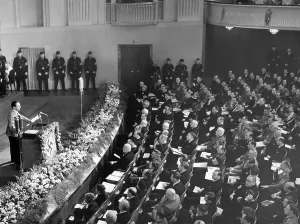 Oper: Joseph Goebbels at the joint session of the Reich Chambe