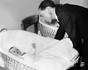 Bows: Joseph Goebbels in a mother's rest home, 1938