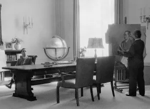 Joseph Goebbels has his Portrait Painted, 1936