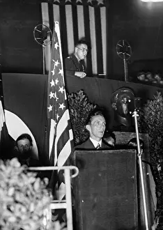 Demographics: Joseph Goebbels during a speech, 1933