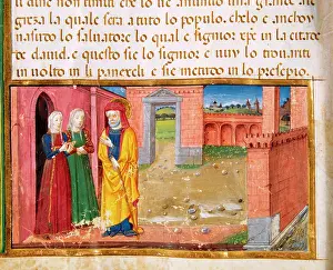 Depart: Joseph goes to Bethlehem for the census. Codex of Predis (14