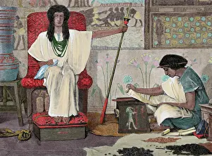 Genesis: Joseph interpreting the Pharaoh's Dream. Dore Bible Illustra