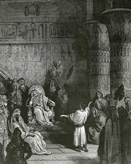 Genesis: Joseph interprets Pharaoh's dream. Old Testament. Drawings b