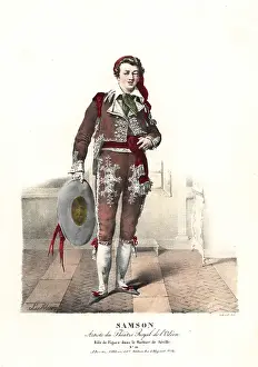 Barbier: Joseph-Isidore Samson as Figaro in Le Barbier