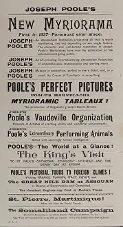 Playbill: Joseph Poole's Myriorama