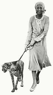 Walkies: Josephine Baker with her pet cheetah