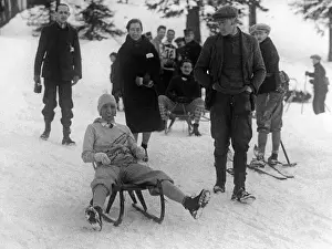 Sledging: Josephine Baker sledging, 1928