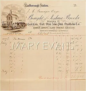 Receipts: JOSHUA BROOKE COAL BILL