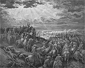 Gibeon: Joshua defends the city of Gibeon