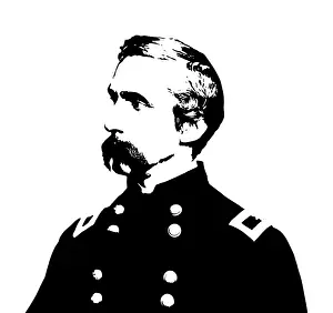 Gettysburg: Joshua L. Chamberlain, vector portrait