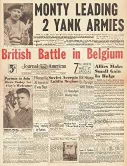 Lublin: Journal American front page Battle of the Bulge