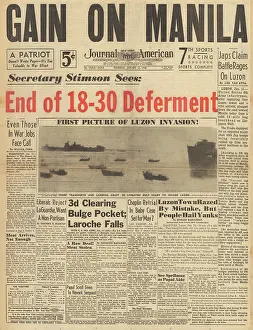 Peiper: Journal American front page Battle of the Bulge