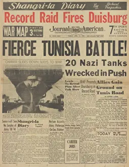 Goubellat: Journal American front page Battle for Tunisia