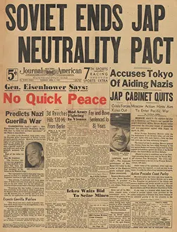 Koiso: Journal American front page No quick peace say Eisenhower