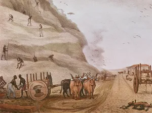 Blackwoman: Journey to Brazil, 19th c.. Explotation of a quarry