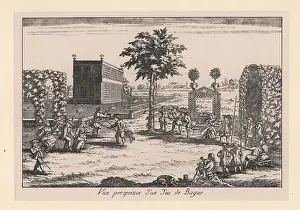 Bague: Jousting at a ring (jeu de Bague) at a village