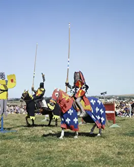 Jousters: Jousting tournament, St Erth, Cornwall