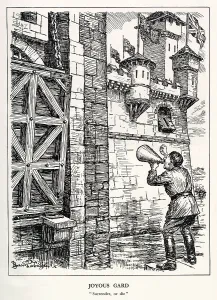 Drawbridge: Joyous Gard by Bernard Partridge