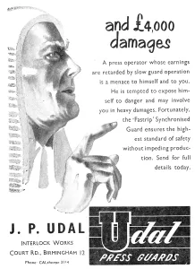 Udal: J.P.Udal Machine Tool Press Guards
