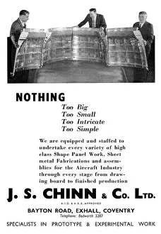 Chinn: J.S.Chinn & Co. Exhall.Coventry. Aircraft Sheet Metal Work