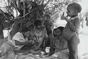 Threading: Ju/Wa bushmen threading beads