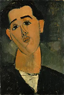 Gris: JUAN GRIS, by Amedeo Modigliani, 1915, Italian modernist
