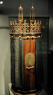 Wrapper: Judaism. Torah scroll case wrapped in black. Libya, 1889