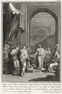 Repents: JUDAS REPENTS IN TEMPLE