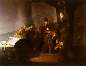 1629: Judas Returns the Thirty Pieces of Silver, by Rembrandt