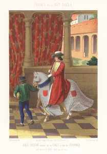 Xve Siecle: A judge led by a page to the tournament lists, 1460