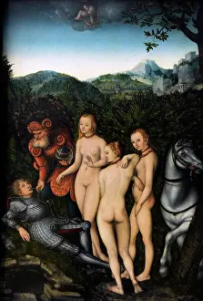 Minerva: The Judgement of Paris, 1527 by Lucas Cranach the Elder