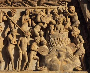 1230: Last Judgement portal, Bourges Cathedral, Bourges