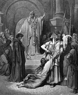 Dores: Judgement of Solomon. I Kings 3:25. From Gustave