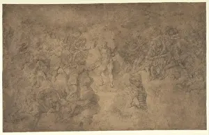 1580s: The Last Judgment, 1570?90, Black chalk on brownish