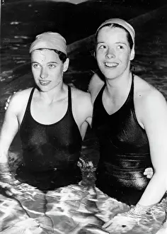 Grinham: Judy Grinham and a teammate during practice