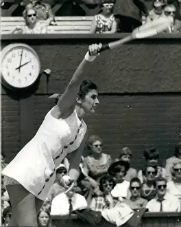 Richey: Judy Tegart in tennis match at Wimbledon